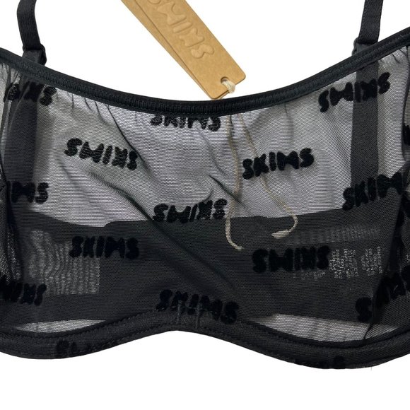 SKIMS After Hours Straight Neck Underwire Bra Onyx XS - Picture 5 of 15